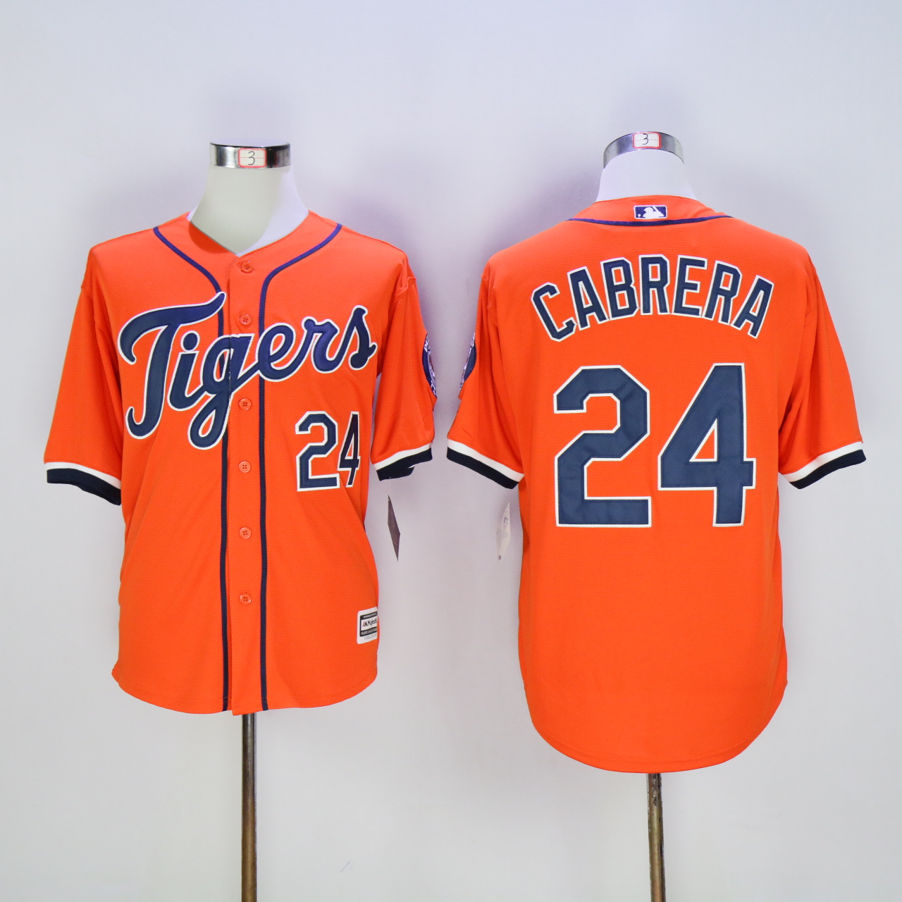 Men Detroit Tigers #24 Cabrera Orange MLB Jerseys